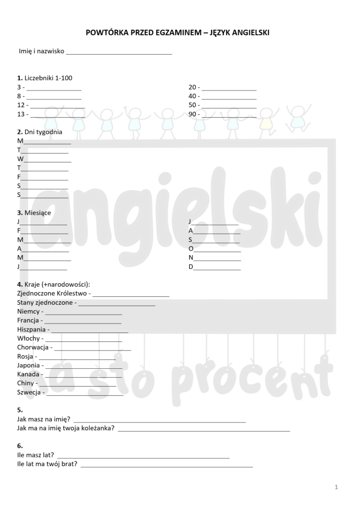 POWTÓRKA PRZED EGZAMINEM ÓSMOKLASISTY – język angielski 2026 (pakiet