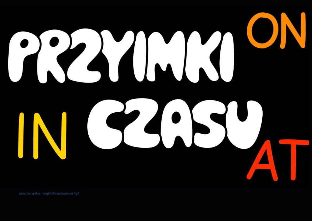 Przyimki czasu - IN ON AT.