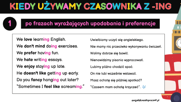Verb Patterns (TO / -ING / bezokolicznik) - pakiet - obrazek 2