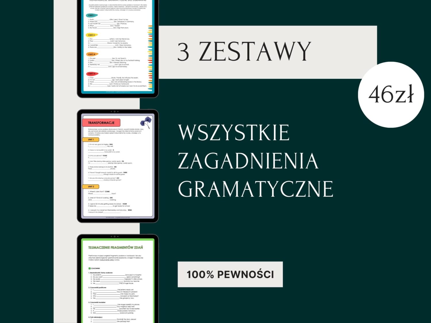 pakiet środki językowe egzamin ósmoklasisty