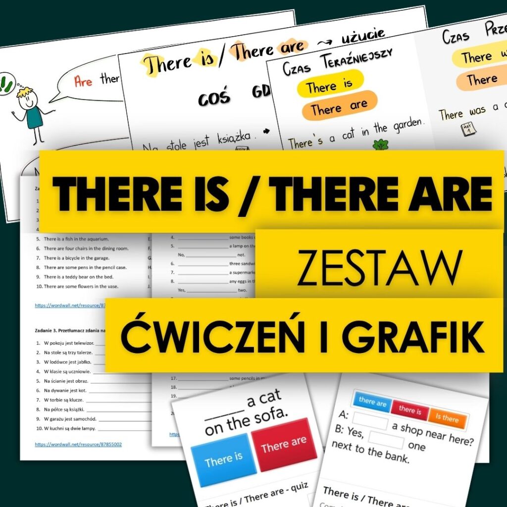 There is There are - zestaw ćwiczeń i grafik